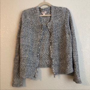 Loft cardigan w/ eyelash detailing